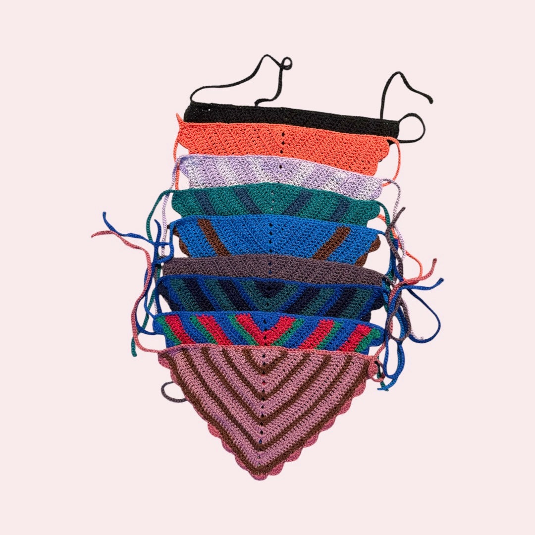 Scallop hair bandana - digital crochet pattern