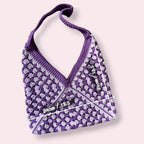 Handmade Purple Shoulder Bag | Crochet Cotton Purse