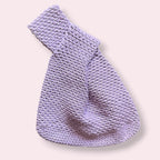 Lilac Japanese Knot Bag | Handmade Crochet Wristbag
