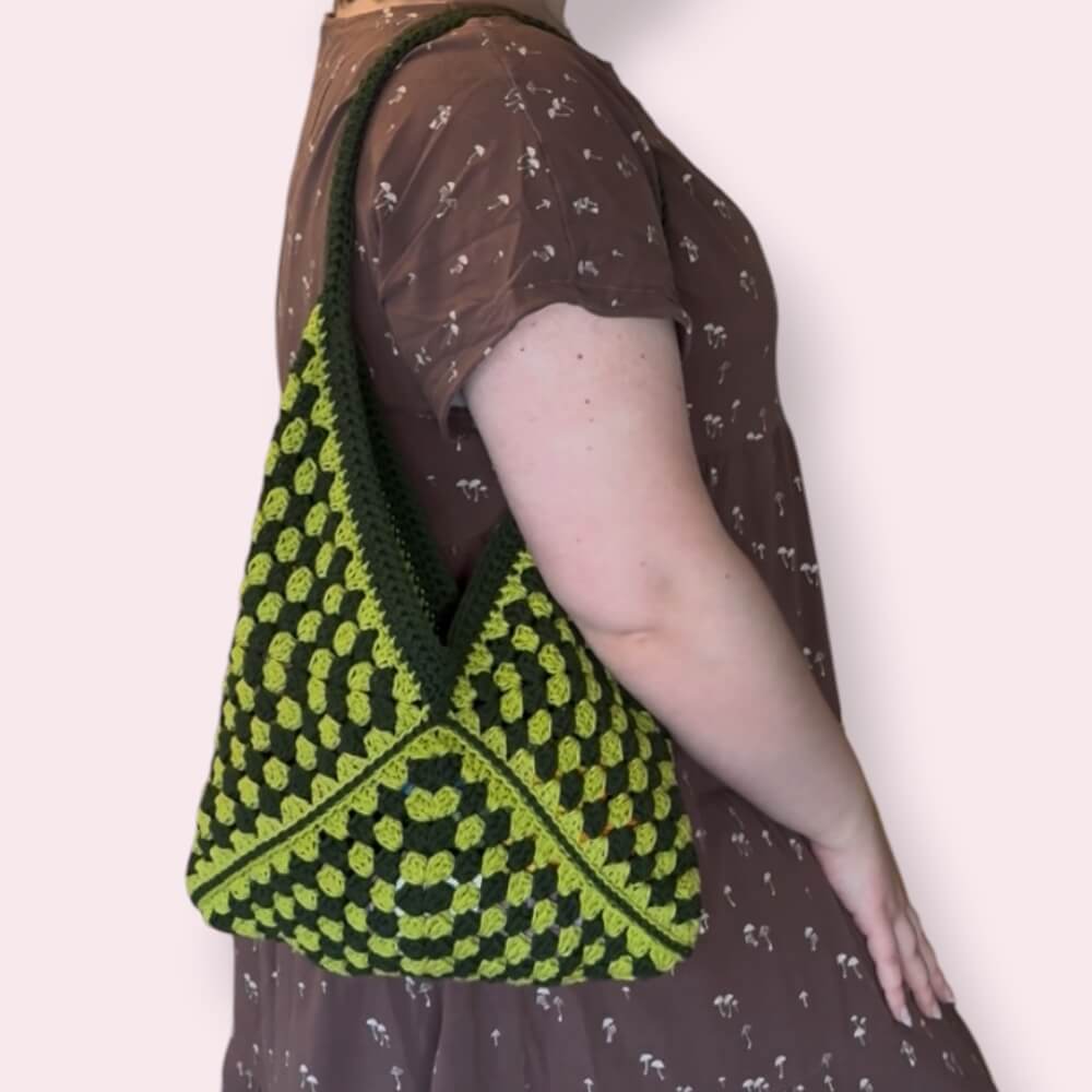 Handmade Purple Shoulder Bag | Crochet Cotton Purse