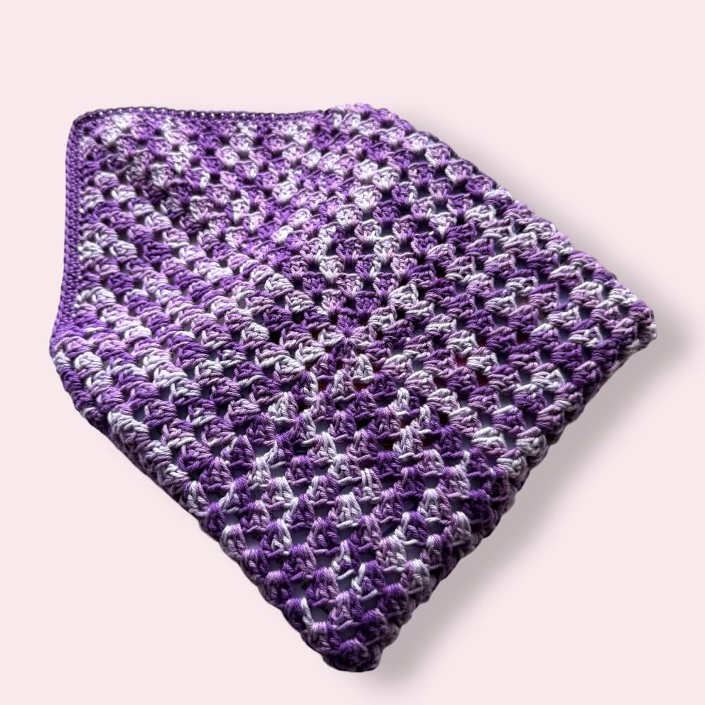 Purple Handmade Book Sleeve | Crochet Cotton Envelope Case