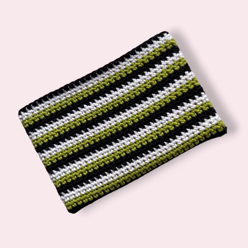 Beetlejuice Handmade Book Sleeve | Crochet Cotton Slip Case