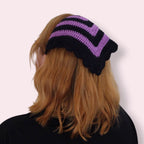 Halloween Handmade Hair Bandana | Purple and Black Crochet Cotton Headband